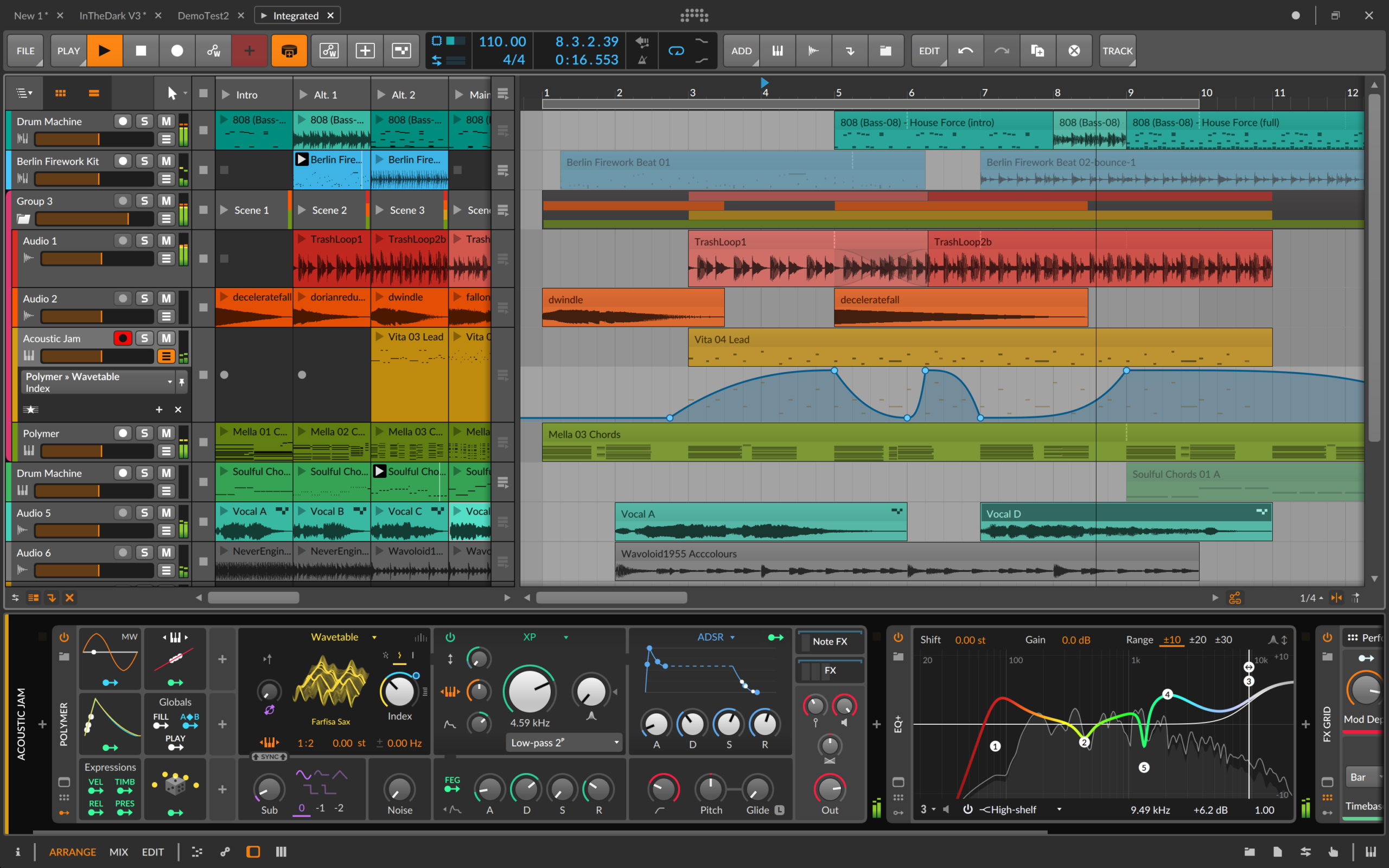 Bitwig-BWS4_Screenshot-Record-and-Arrange